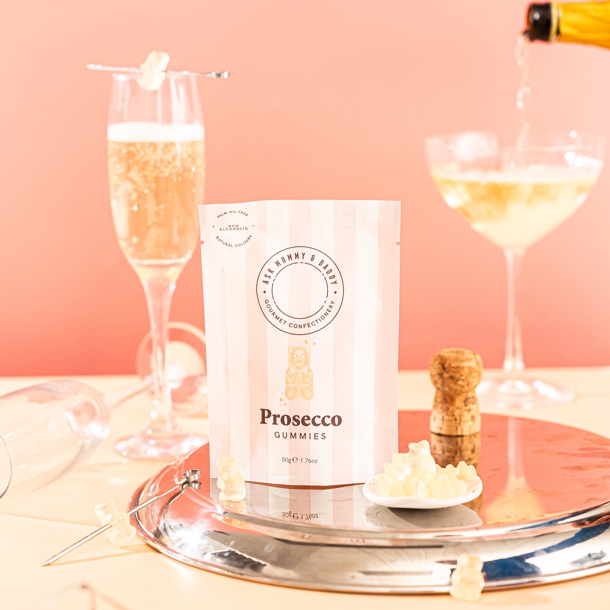 Prosecco Bears Gummy Pouch