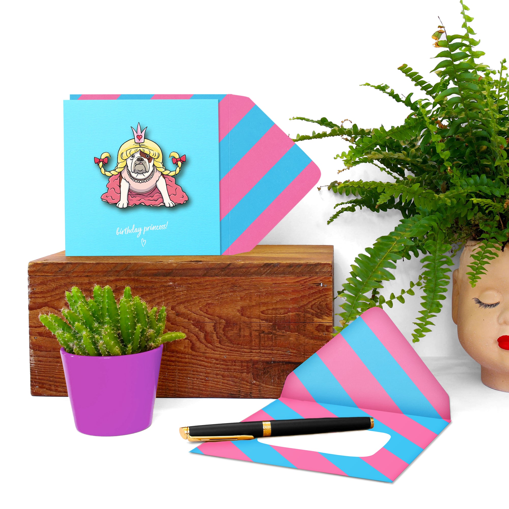 Birthday Princess Bulldog