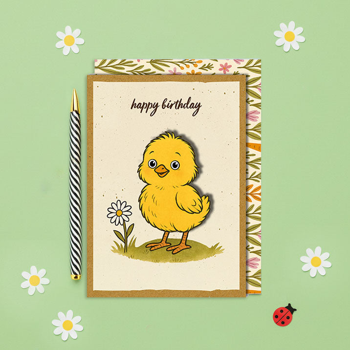 Handmade Chick Birthday Card