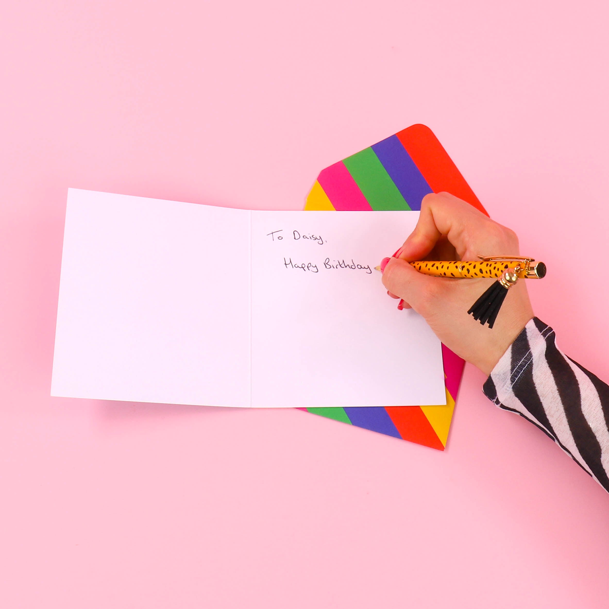 Handwritten message example