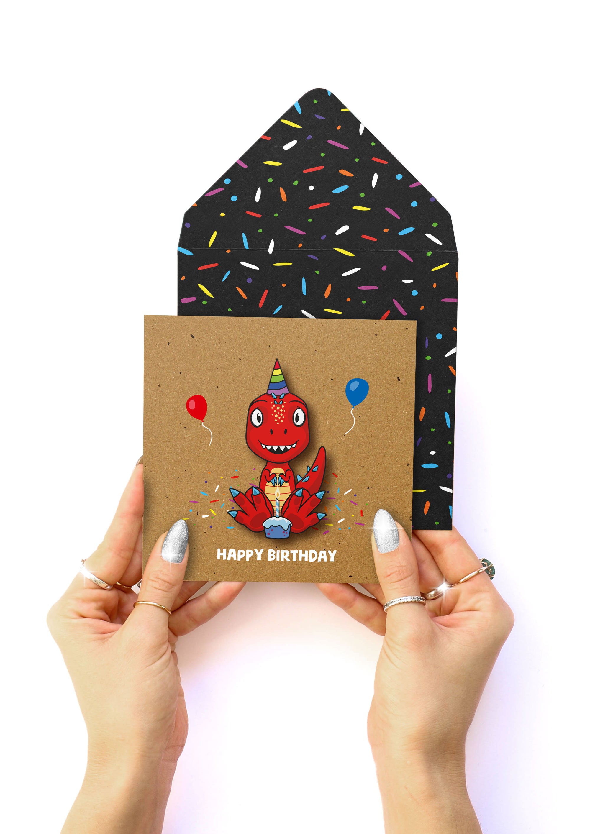 Happy Birthday' Red Dinosaur