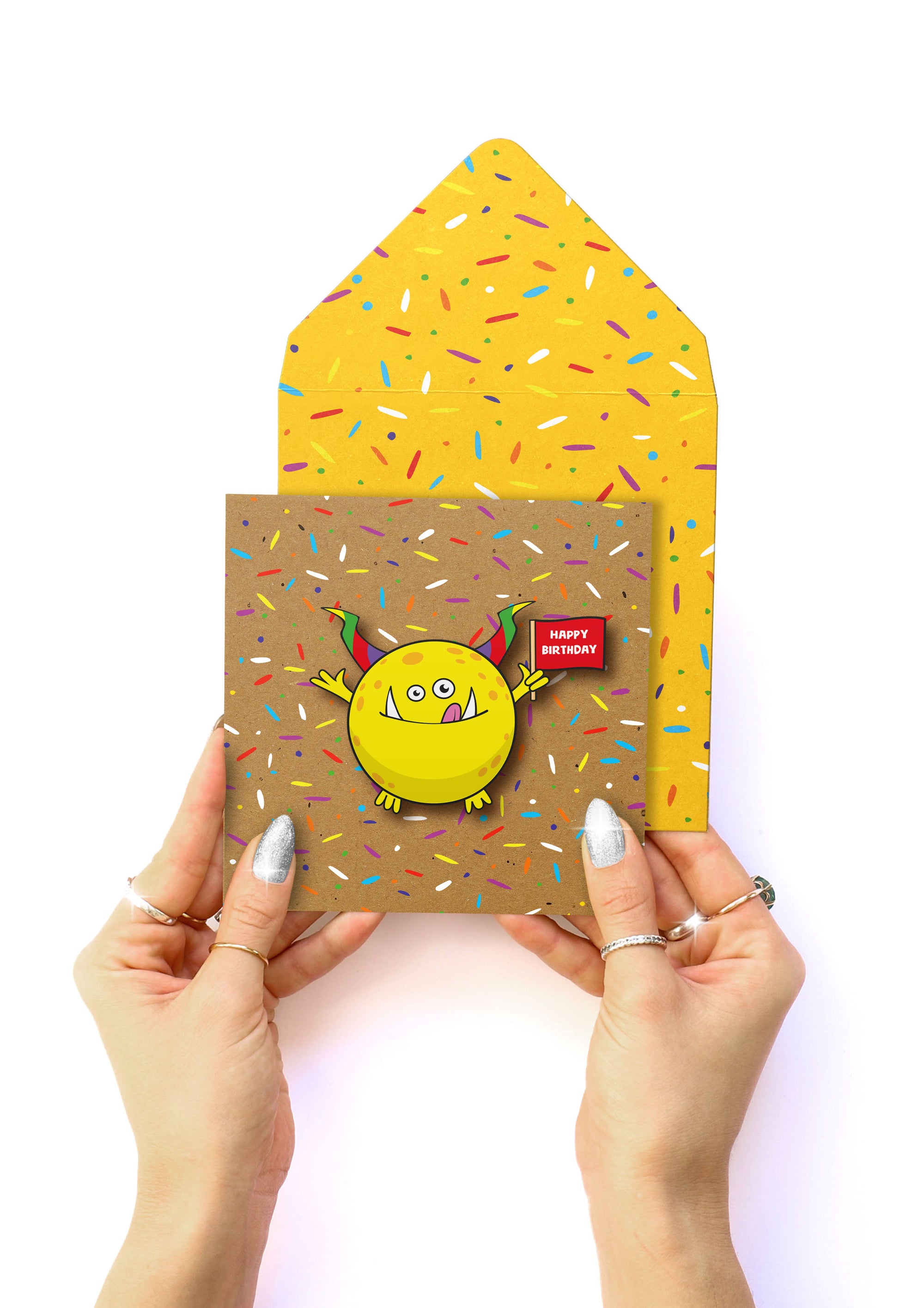 Happy Birthday' Yellow Monster