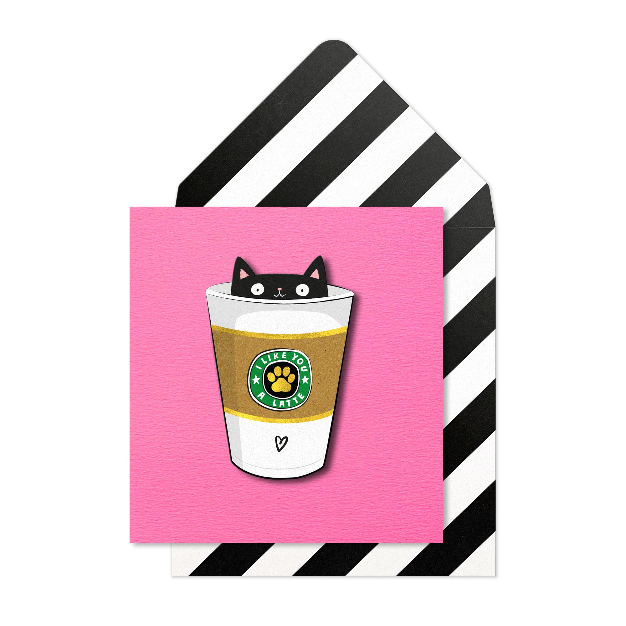 I like you a-latte, Greeting Card