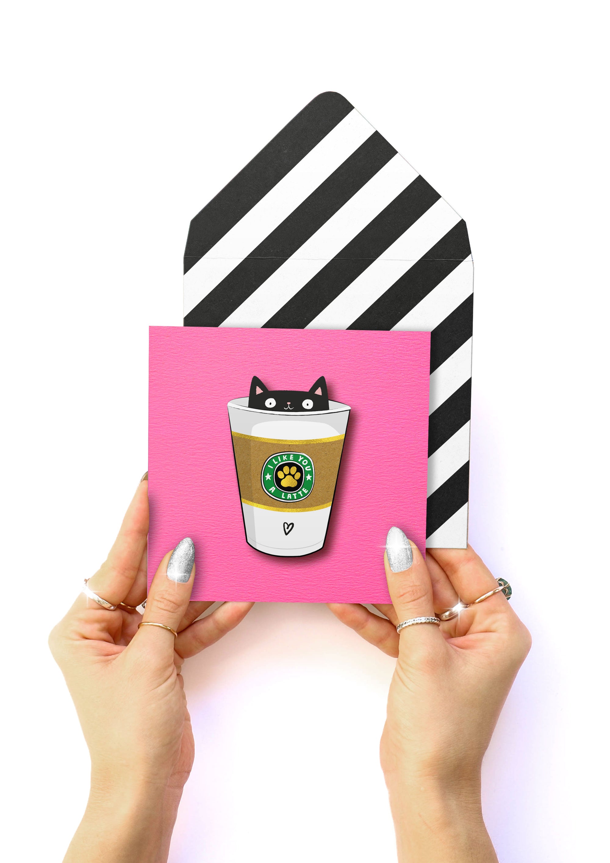 I like you a-latte, Greeting Card
