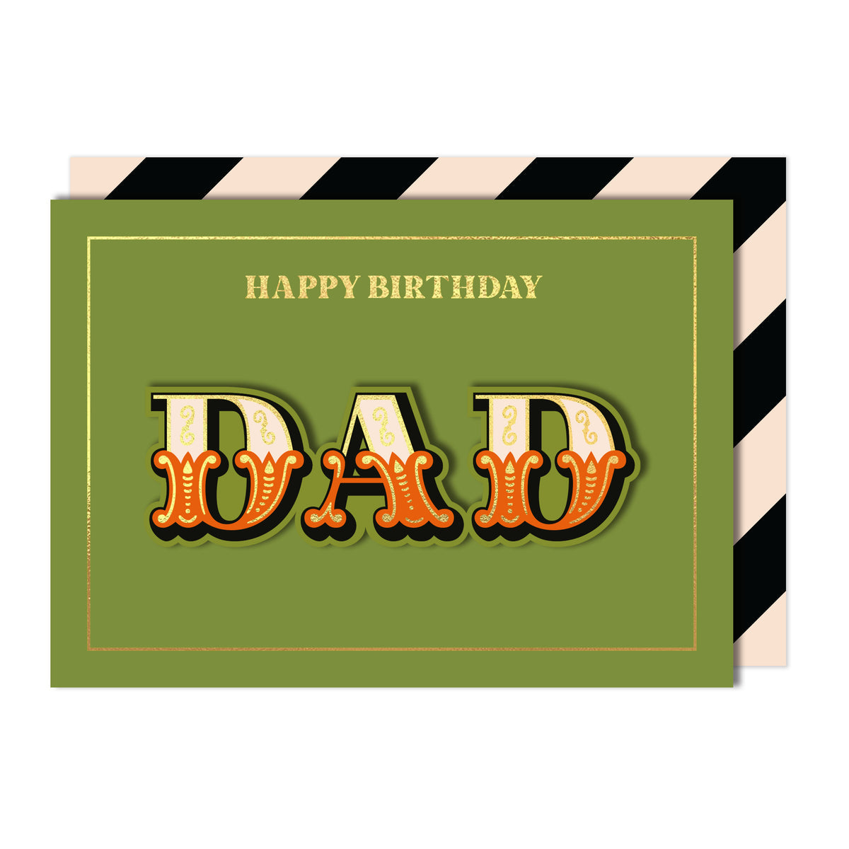 Happy Birthday Dad Retro Greeting Card