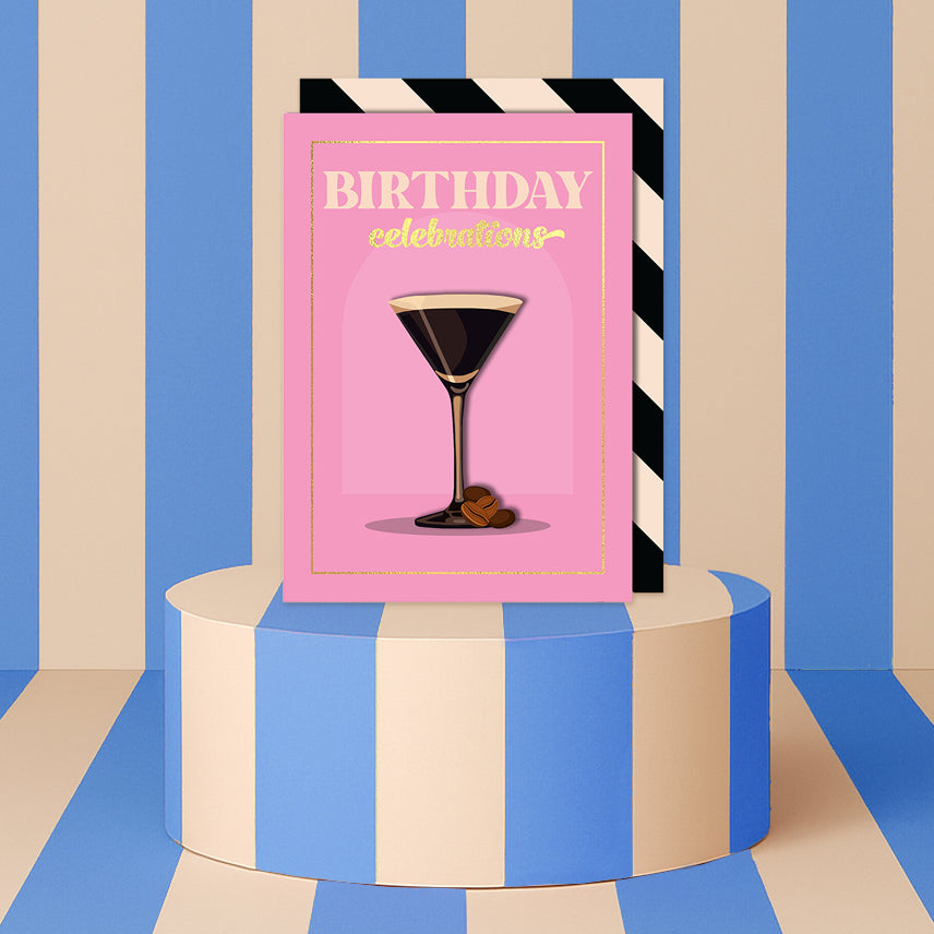 Birthday, Espresso Martini Greeting Card