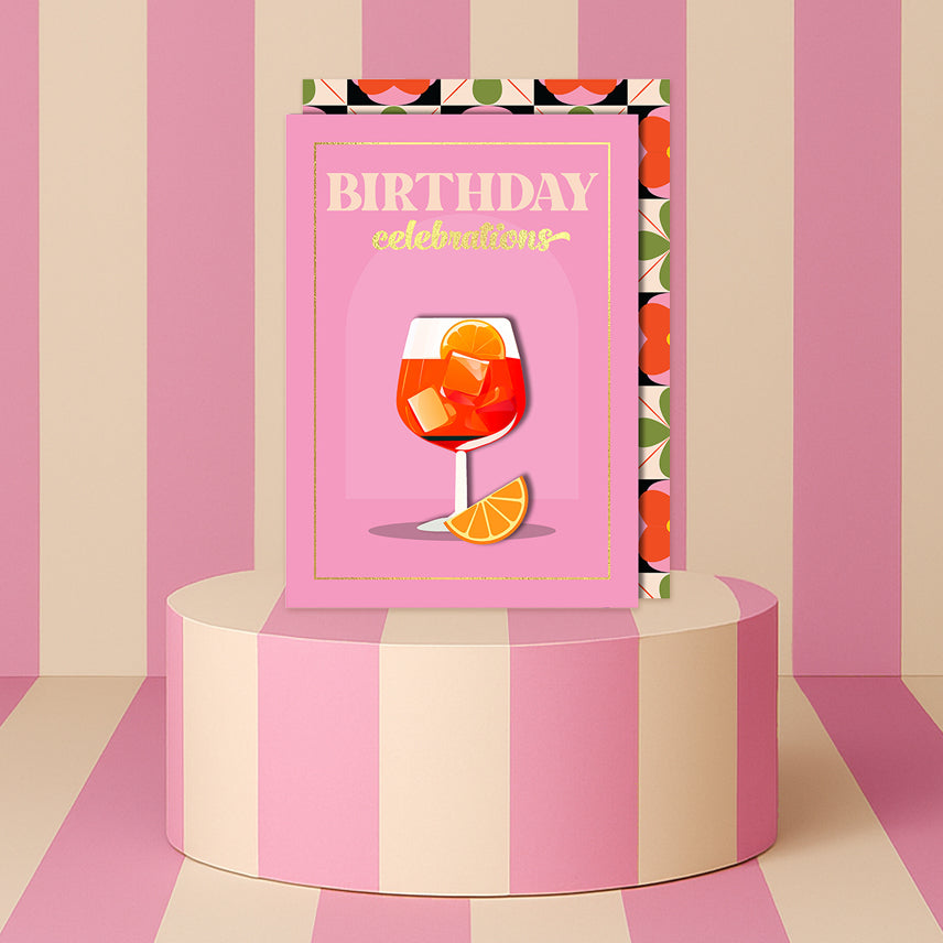 Birthday, Aperol Greeting Card