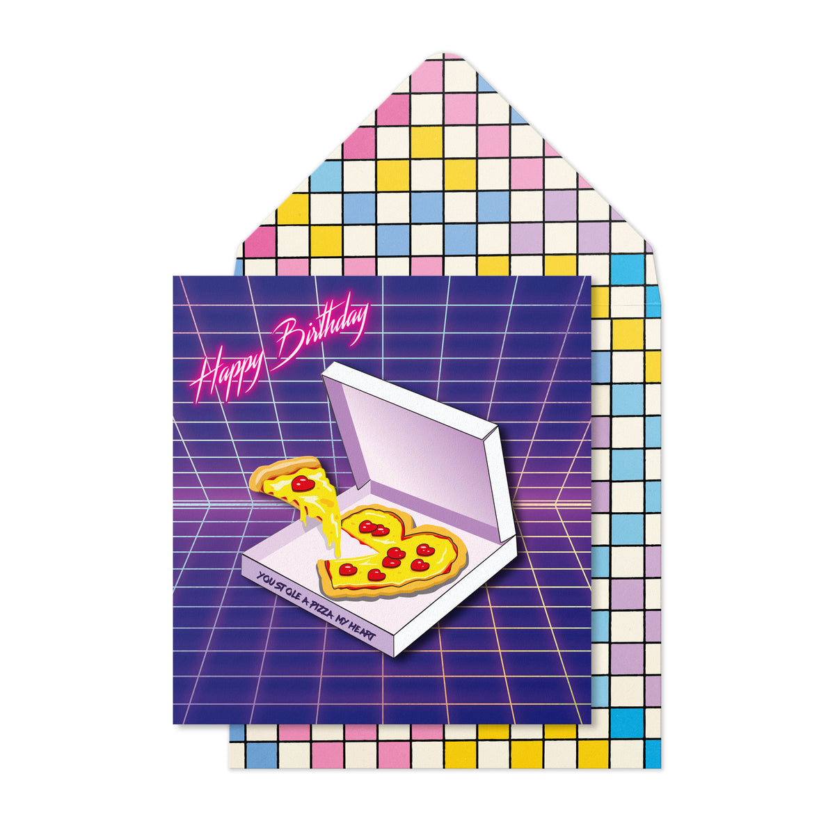 Birthday Pizza Box Greeting Card