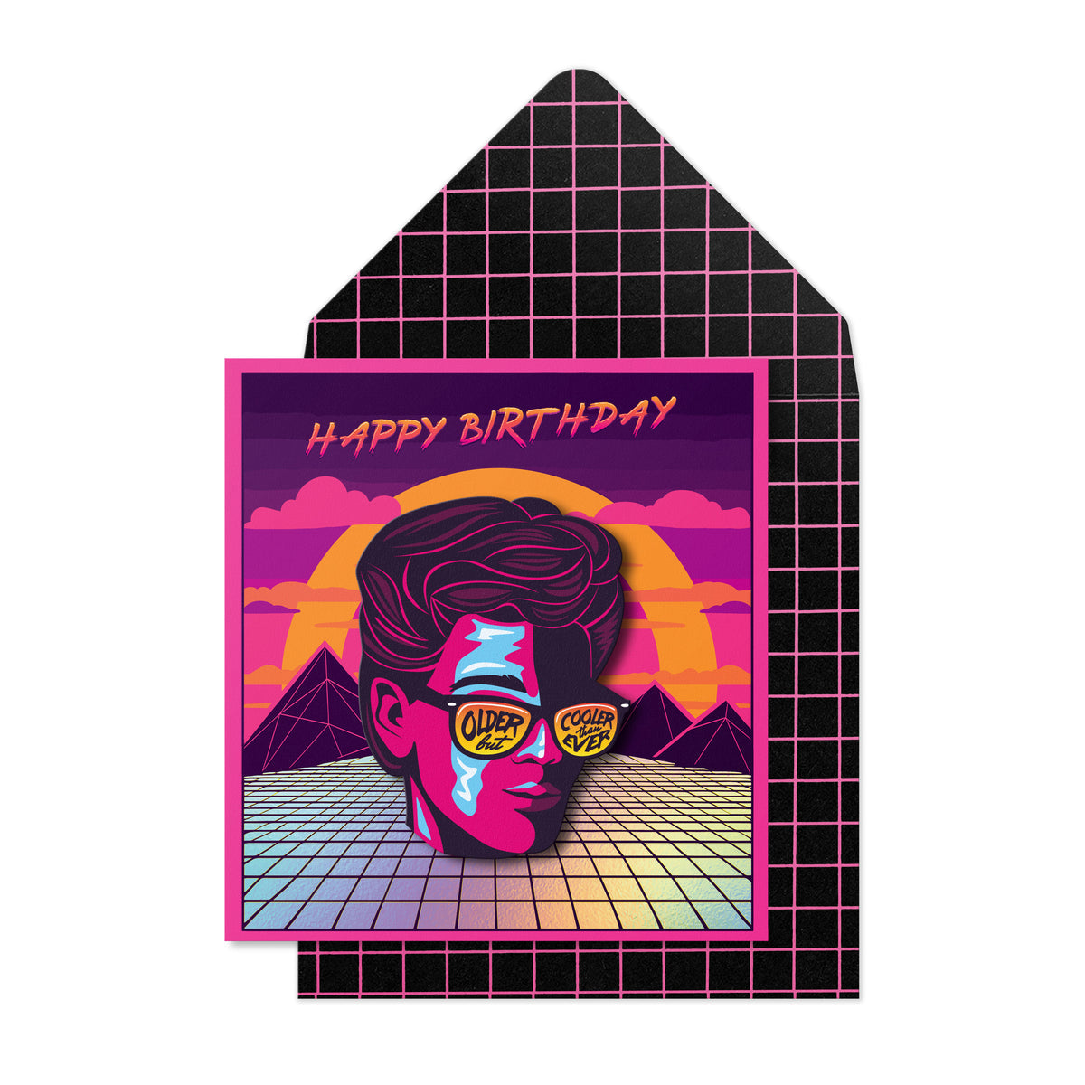 Old But Cooler Face Greeting Card