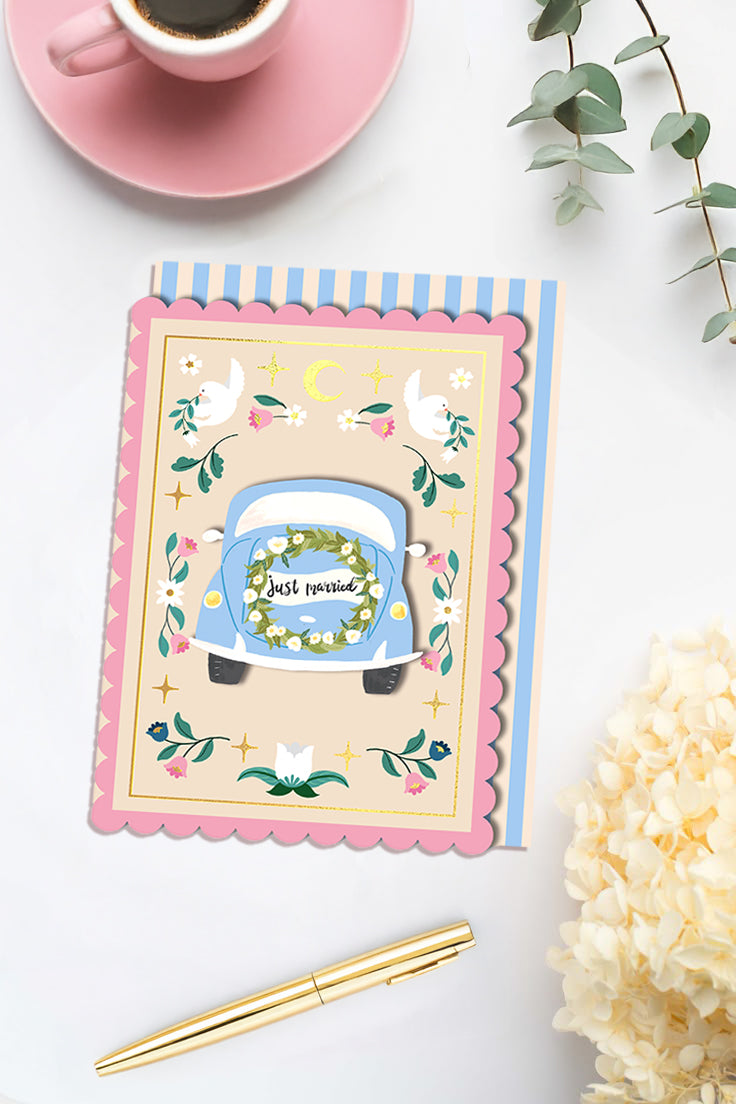 Just Married, Blue Car