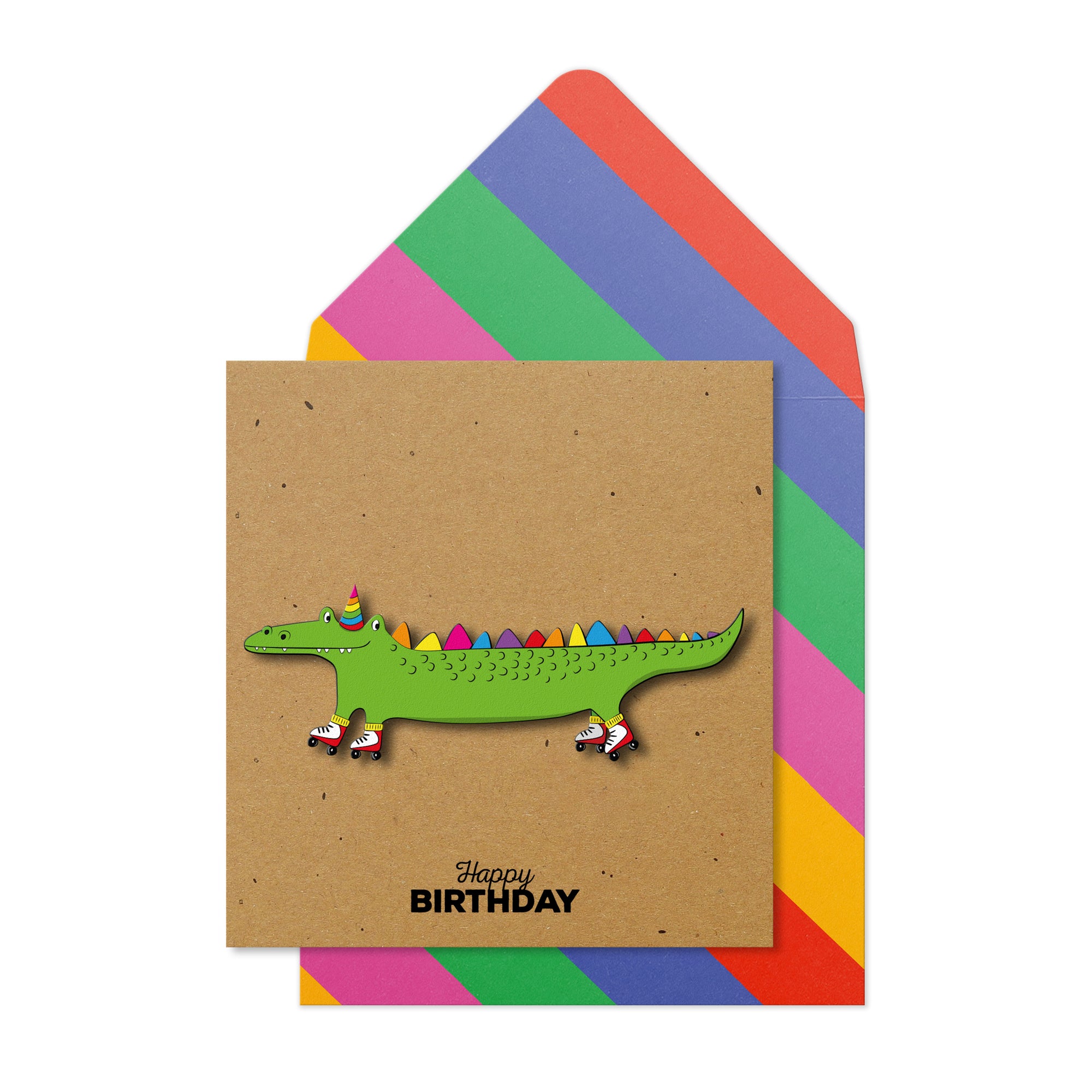 Happy Birthday' Crocodile Greeting Card