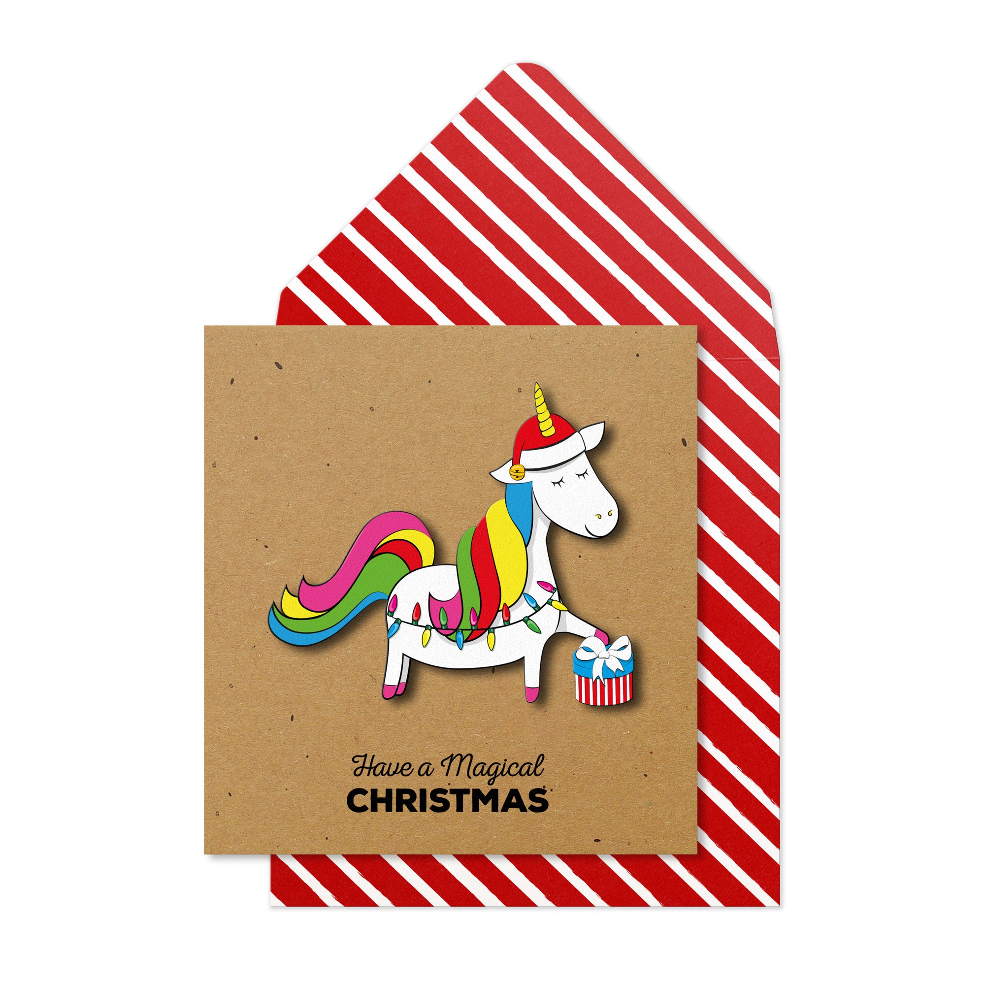 Have a Magical Christmas Unicorn Handmade Greeting Card