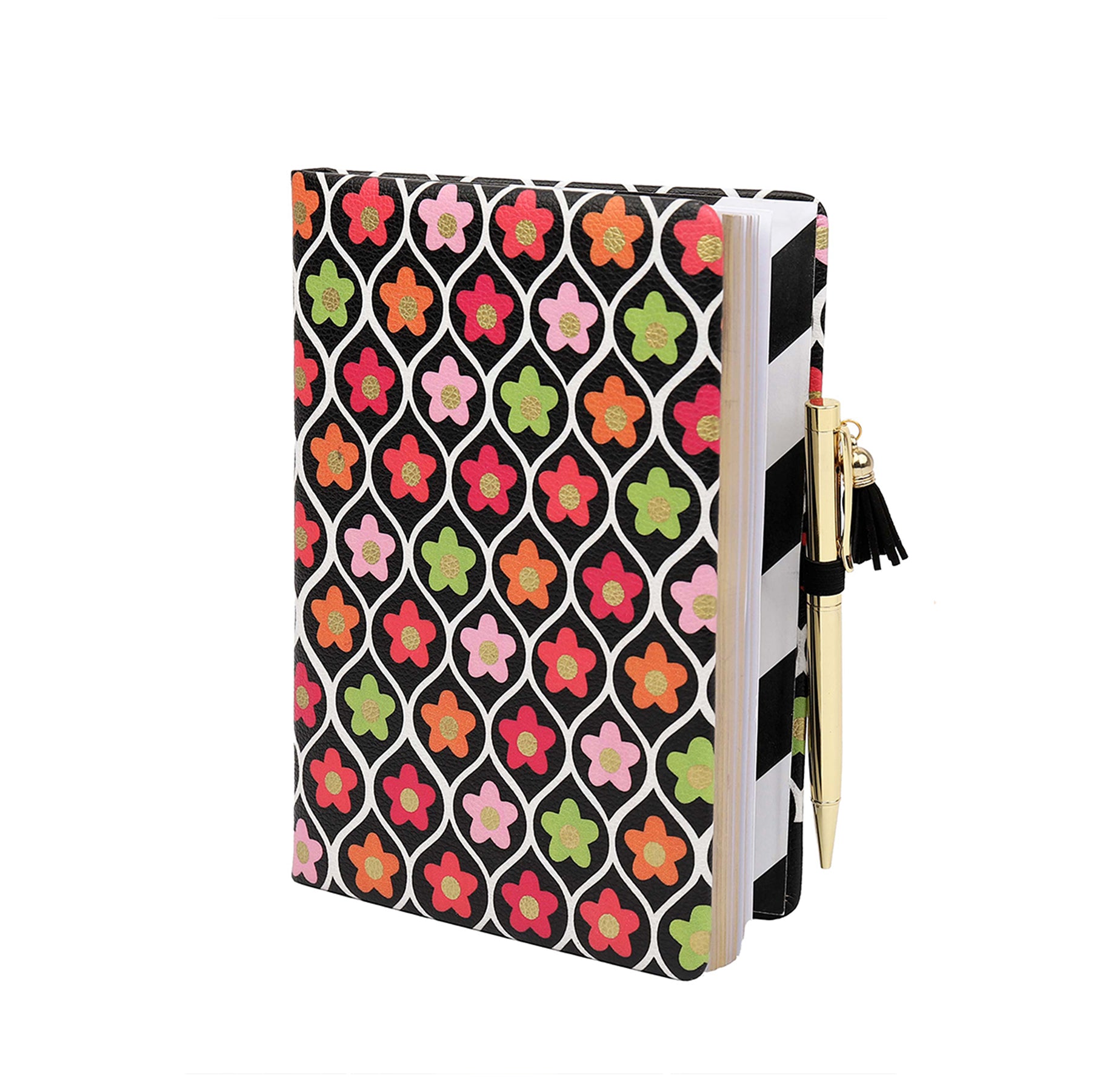 Retro Floral Notebook & Pen
