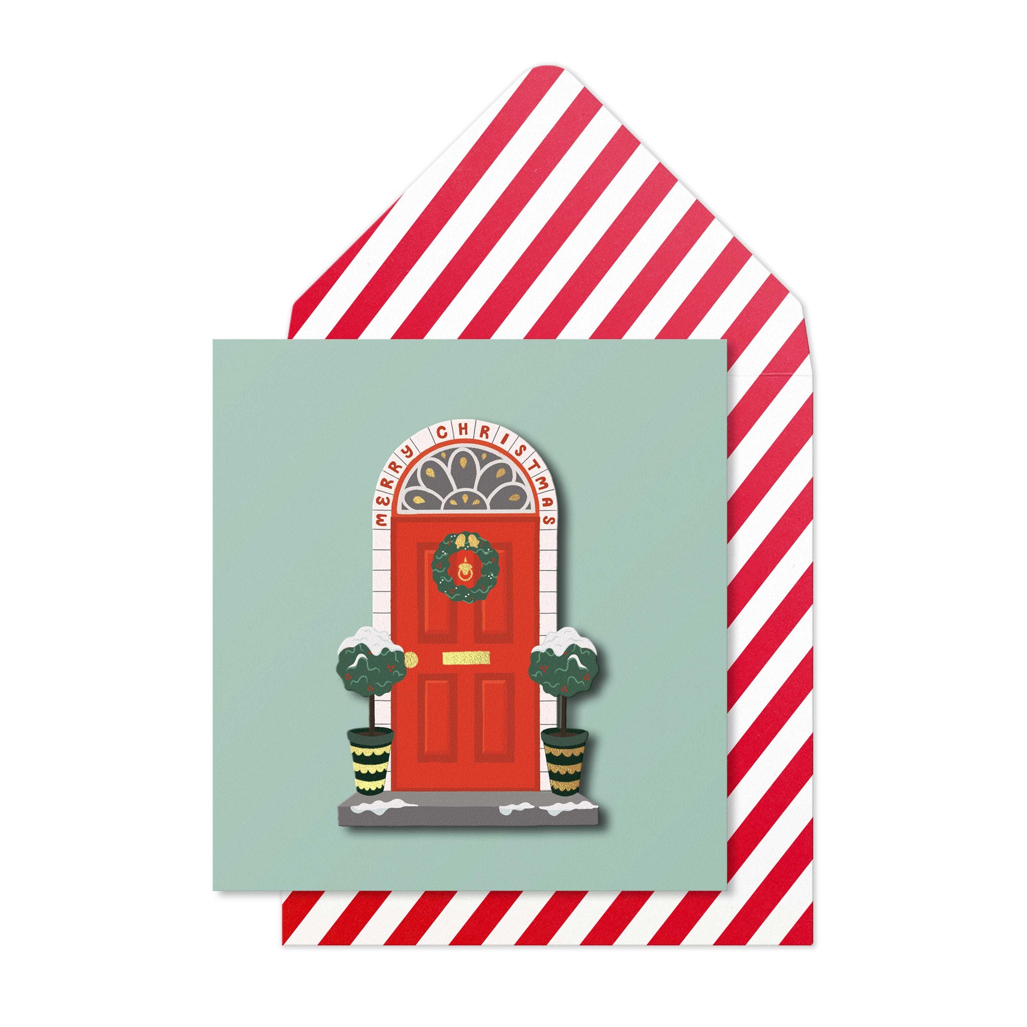 Christmas Door Handmade Greeting Card