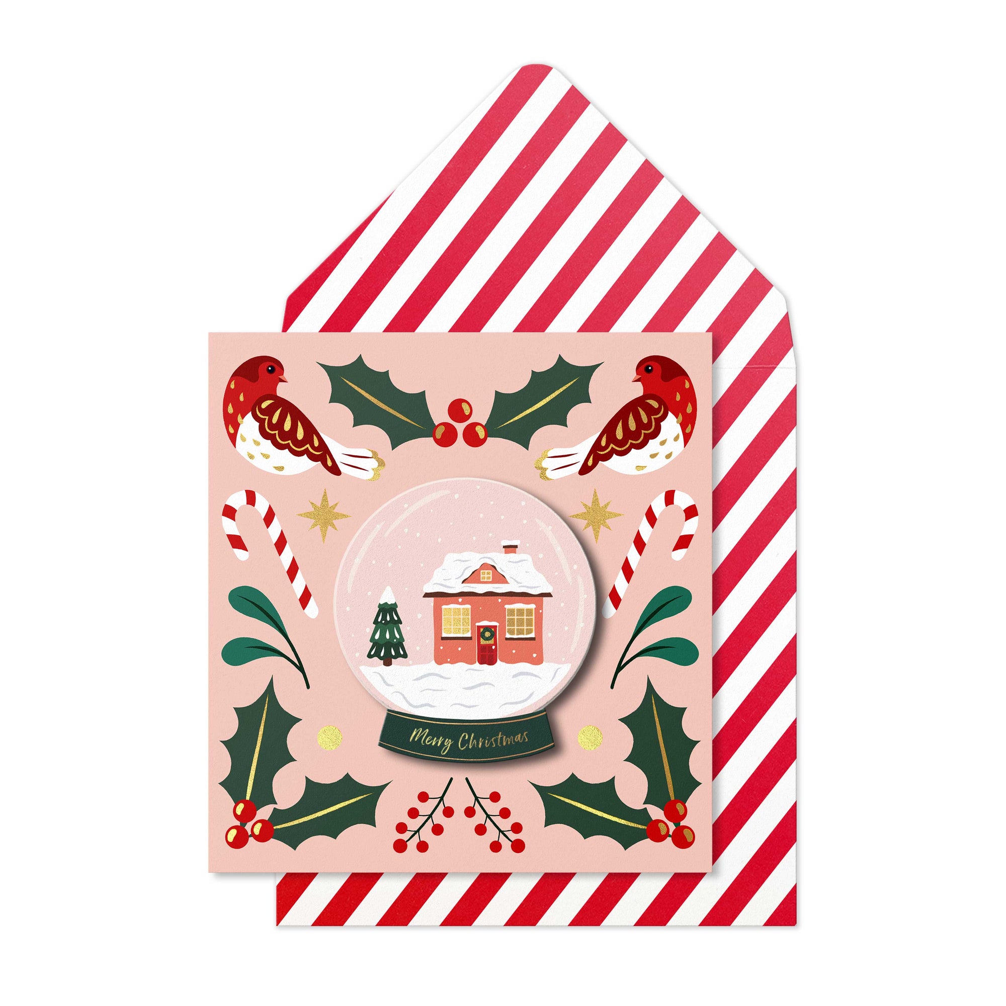 Christmas Snow Globe Handmade Greeting Card