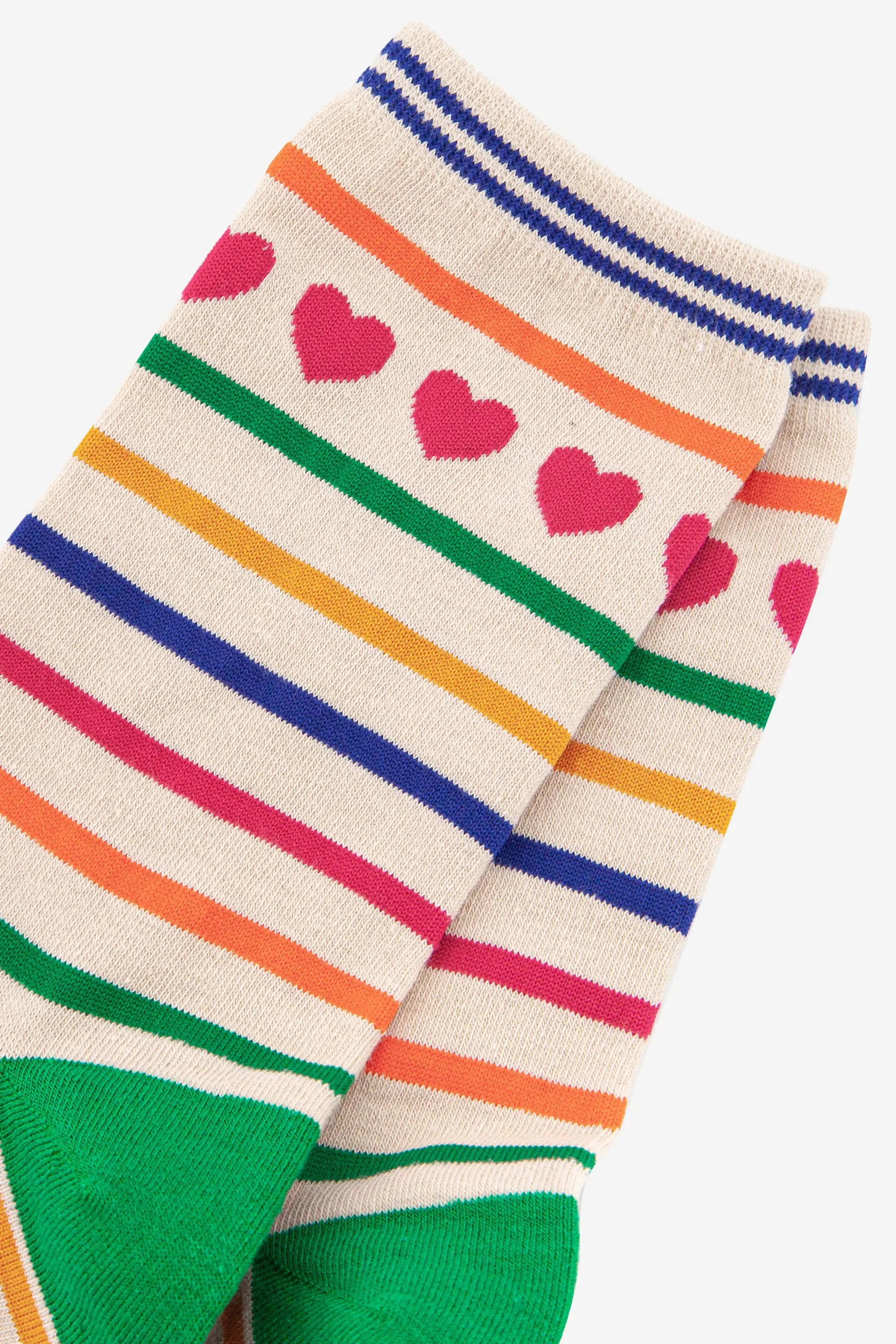 Women's Bamboo Socks, Multi-colour Stripe