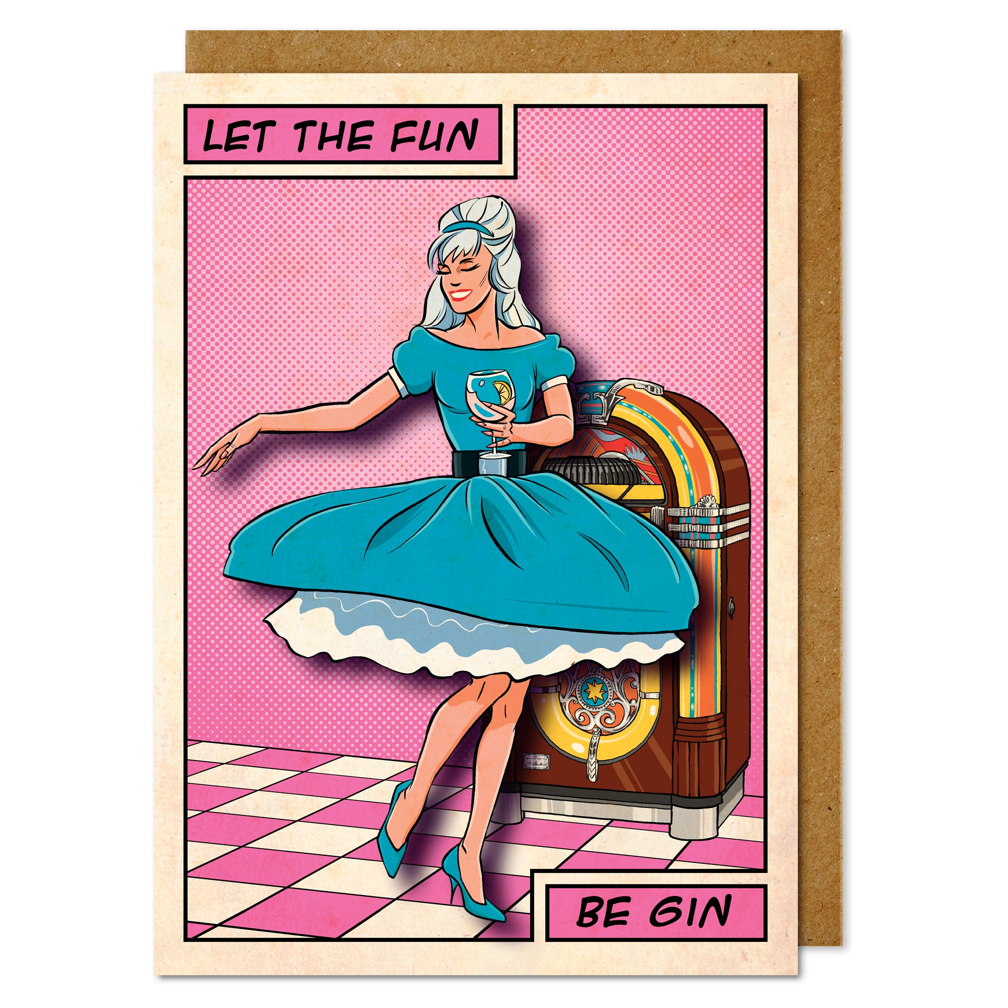Let The fun Be Gin' Greeting Card