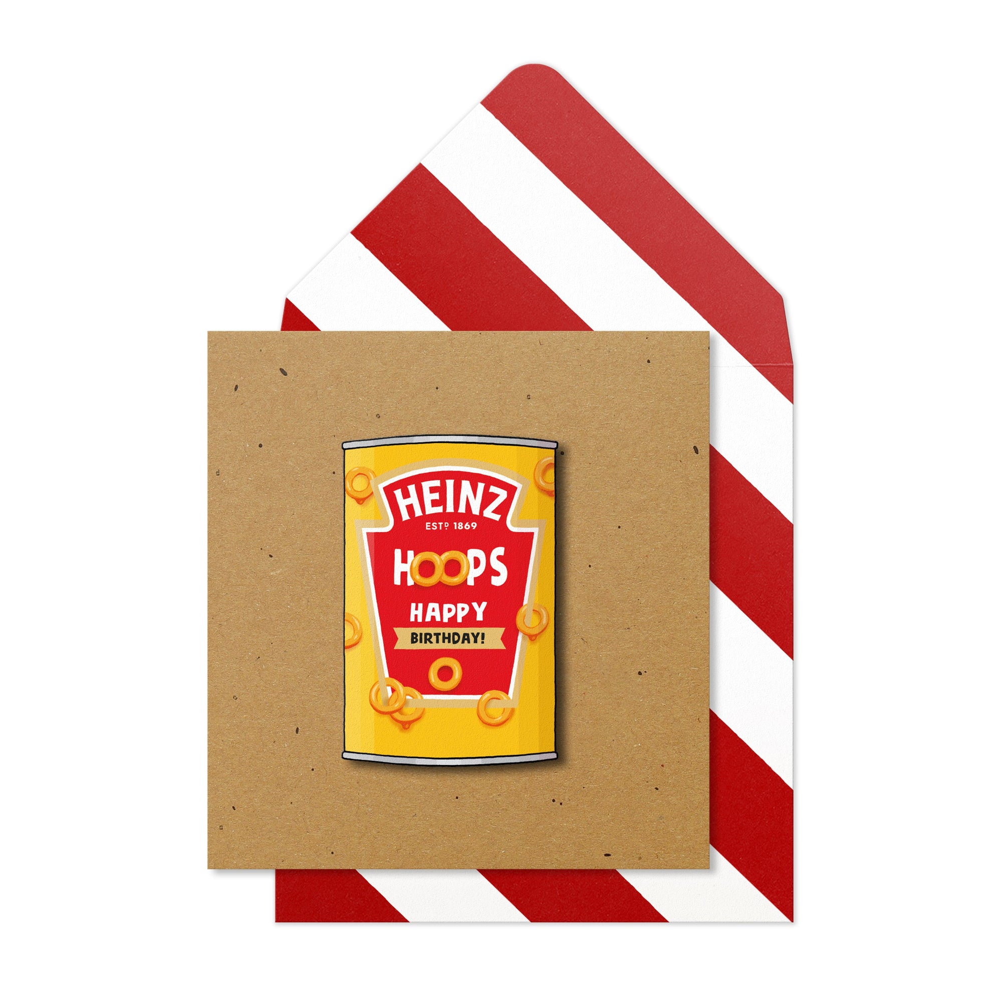 Happy Birthday Heinz Hoops Greeting Card