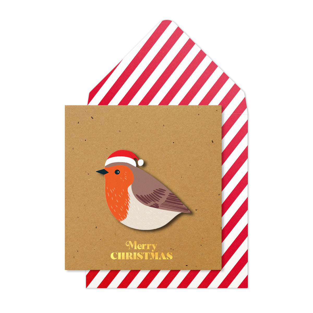 Merry Christmas Robin Greeting Card