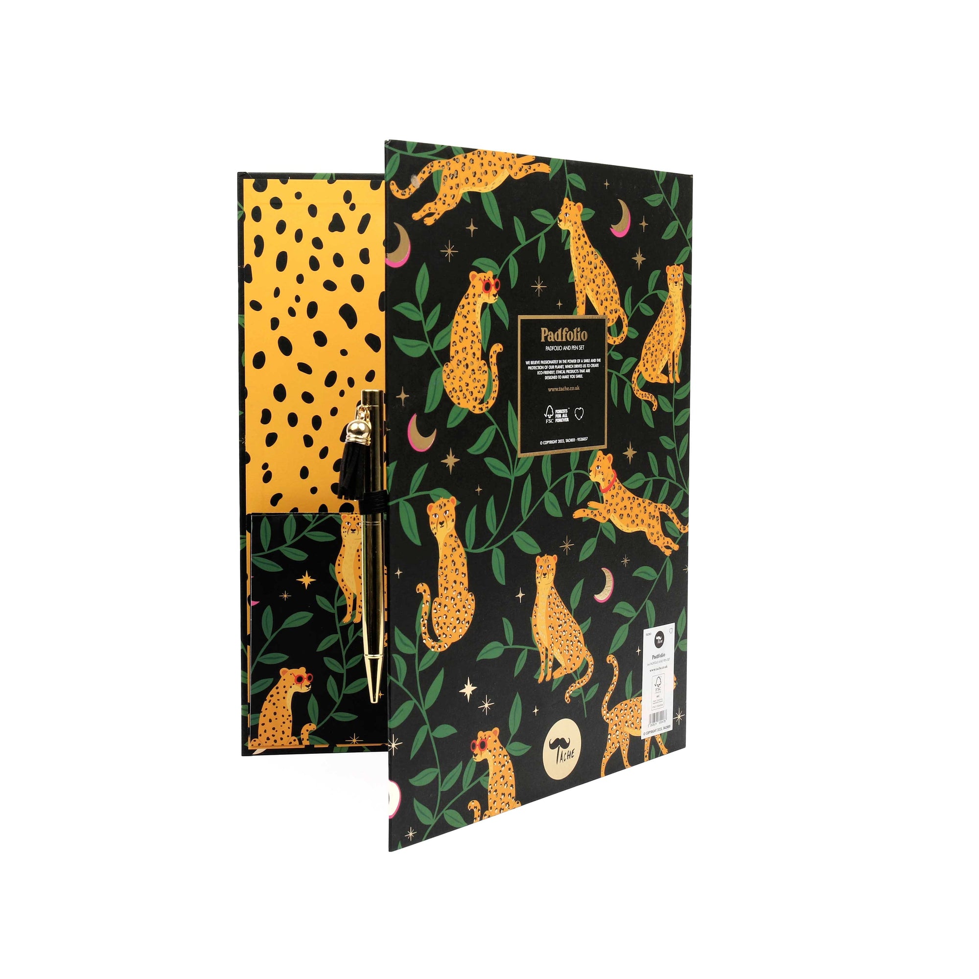 A4 Leopard Clipboard Padfolio