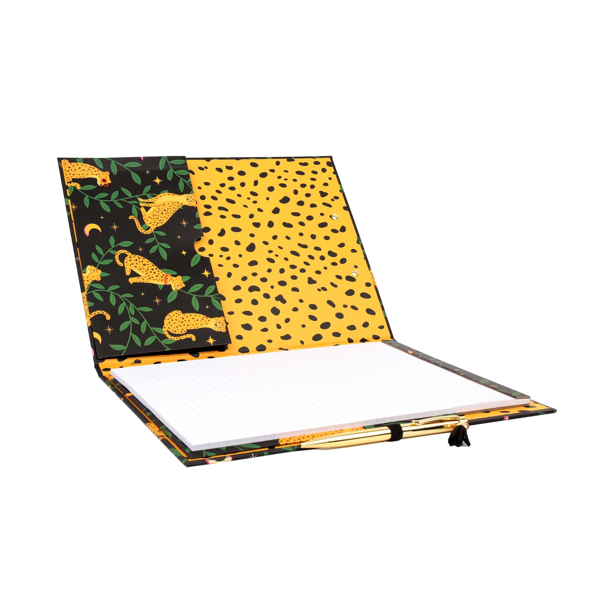 A4 Leopard Clipboard Padfolio