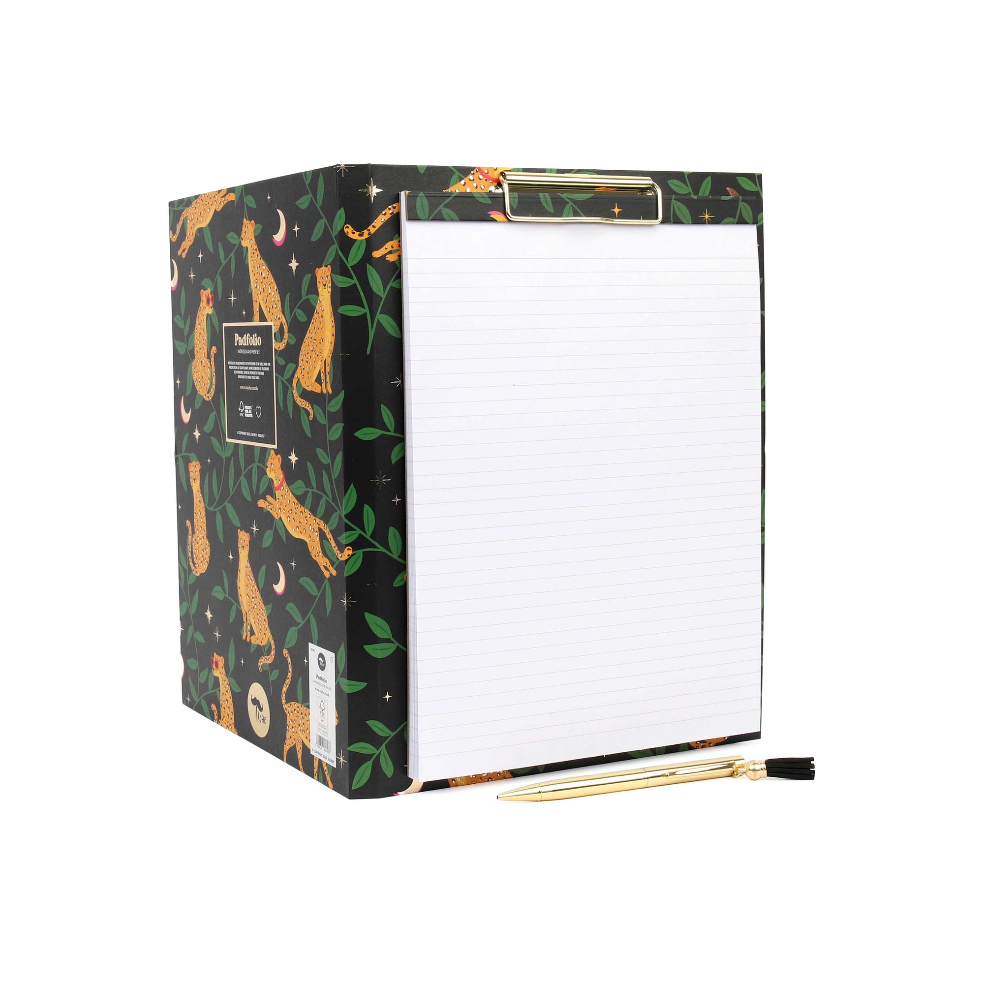 A4 Leopard Clipboard Padfolio