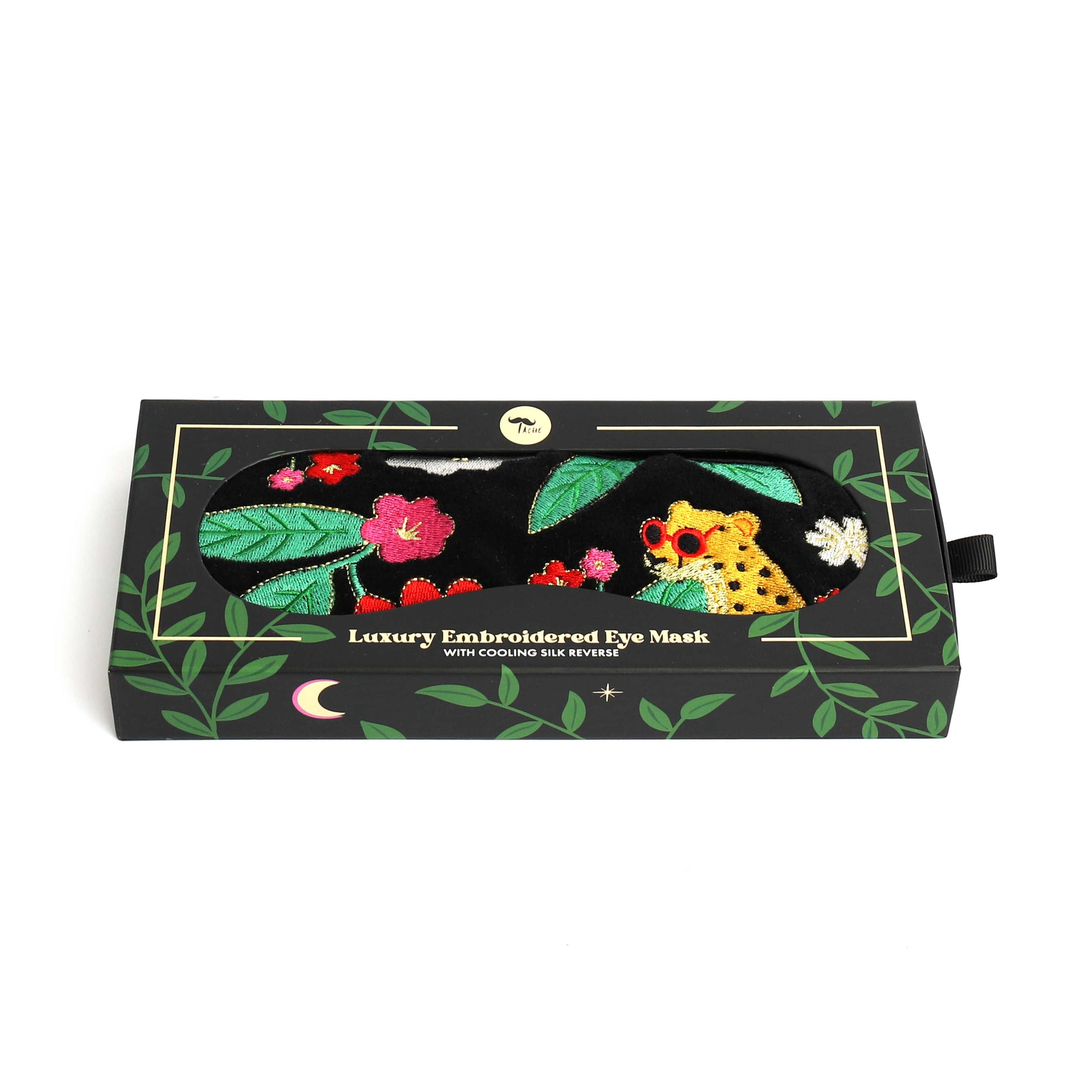 Embroidered Cheetah Eye Mask