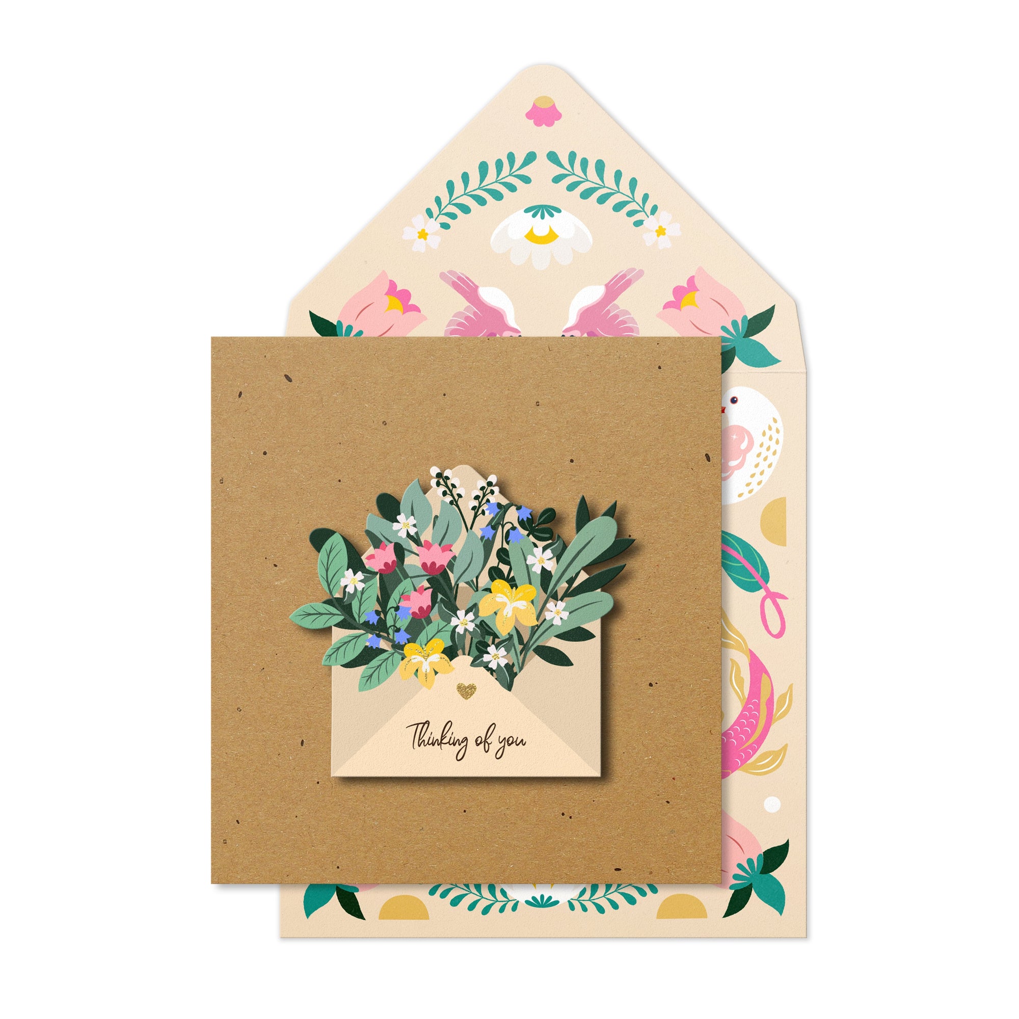 Thinking Of You' Floral Envelope