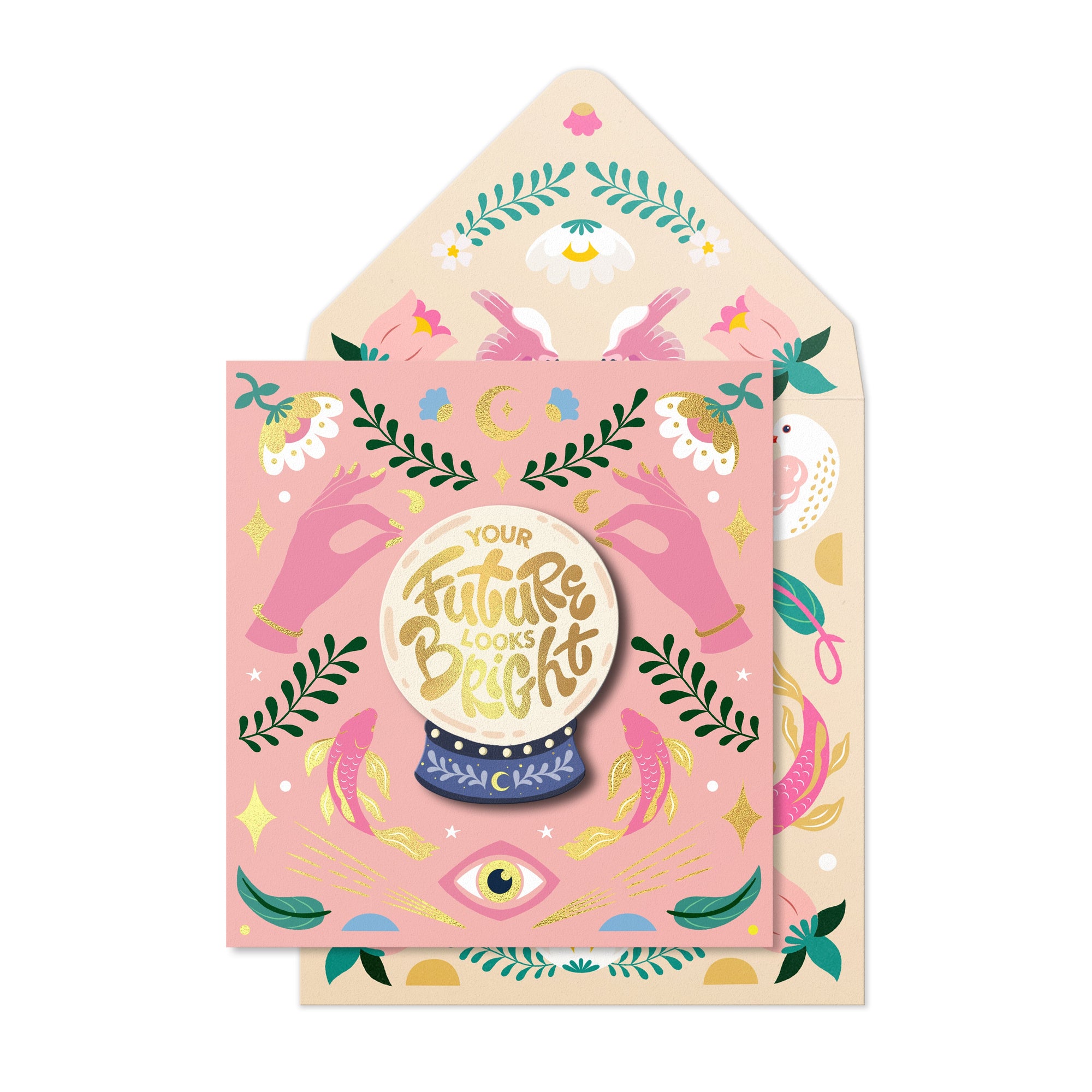 Good Luck Crystal Ball Greeting Card