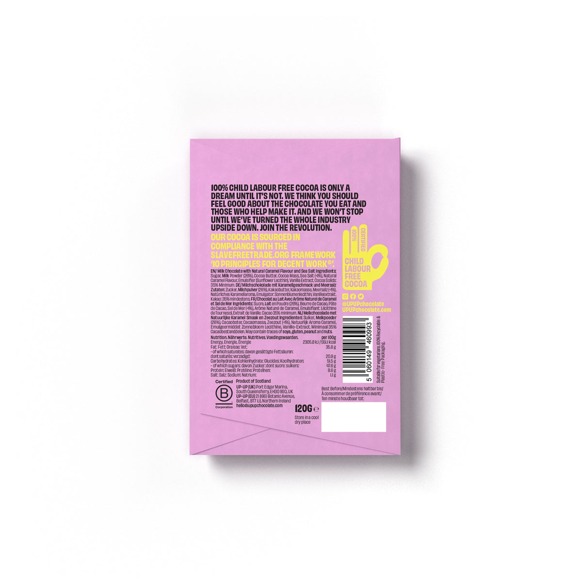 Upup Salted Caramel Milk Chocolate Bar