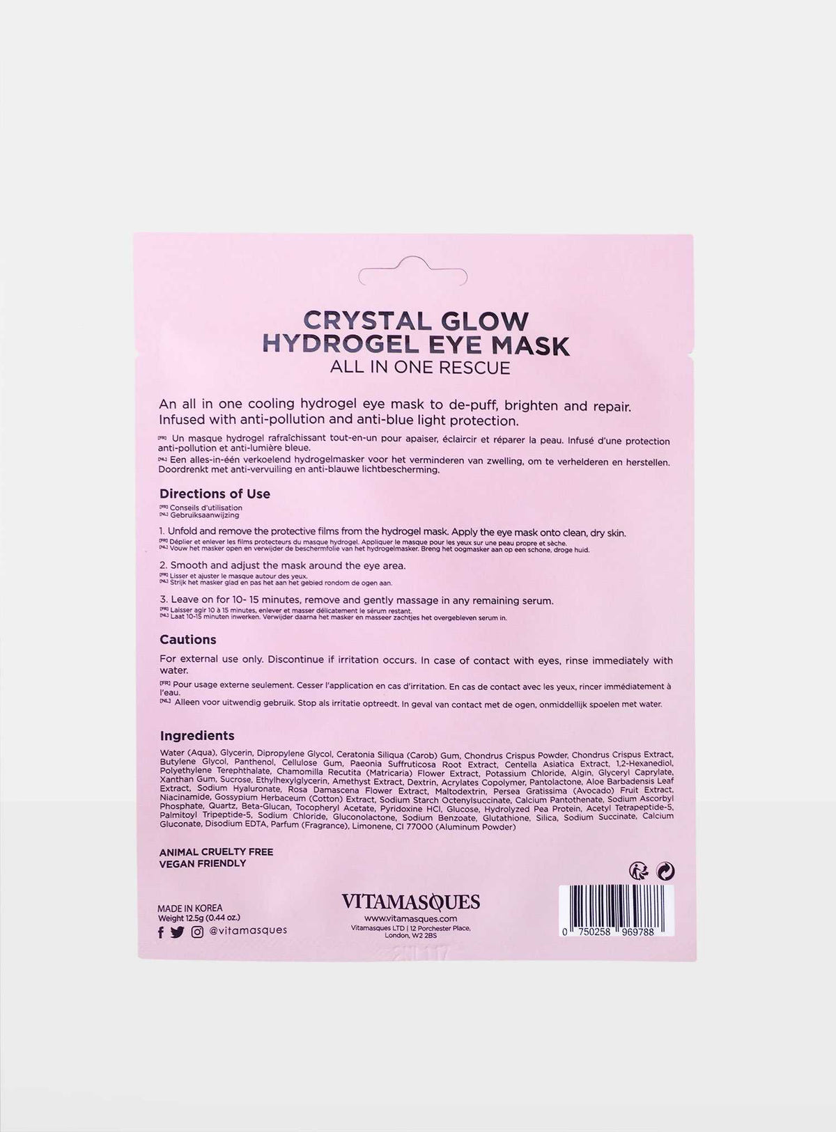 Crystal Glow Hydrogel Repairing Eye Mask
