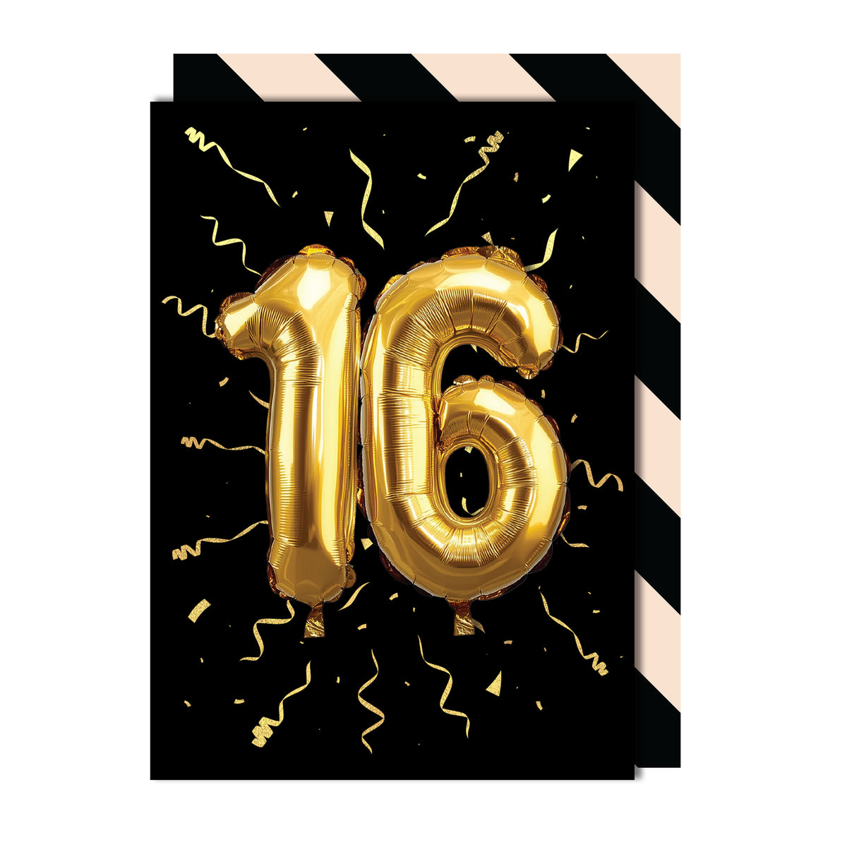 Gold Balloon - 16th Birthday | Handmade Greeting Card