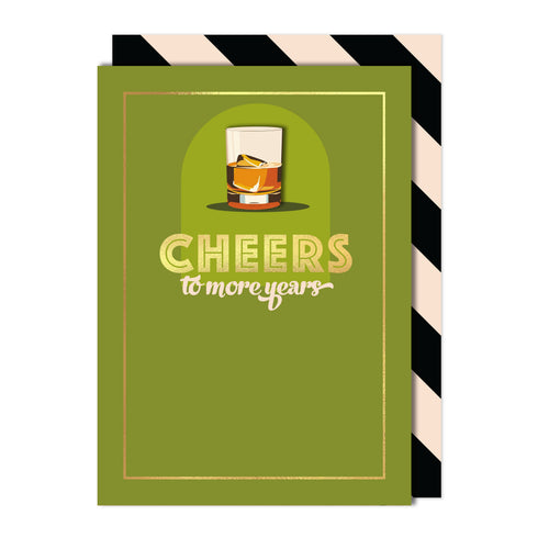 Cheers to More Years Greeting Card | Premium UK Handmade Card