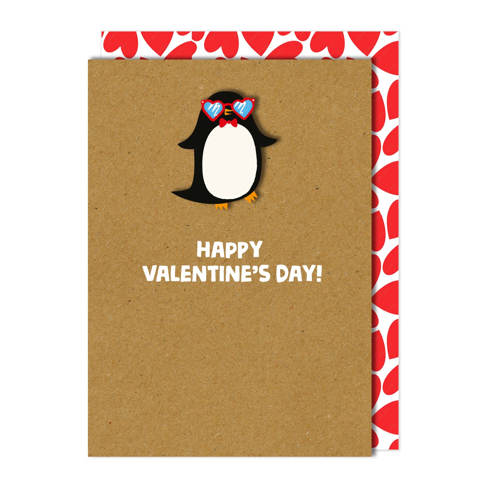 Valentine's Day Penguin Greeting Card | Premium UK Handmade Card