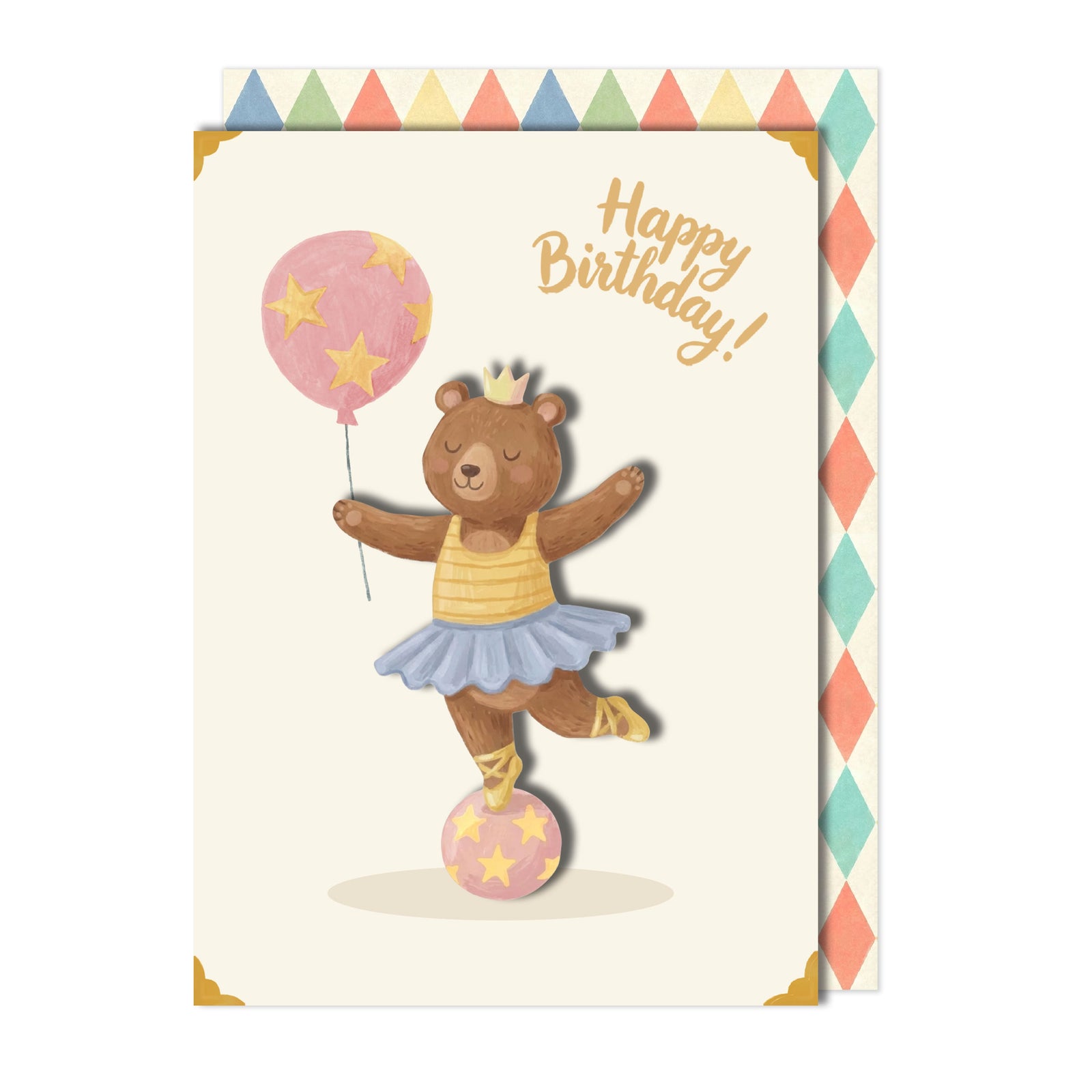 Birthday Bear Greeting Card | Premium UK Handmade Card