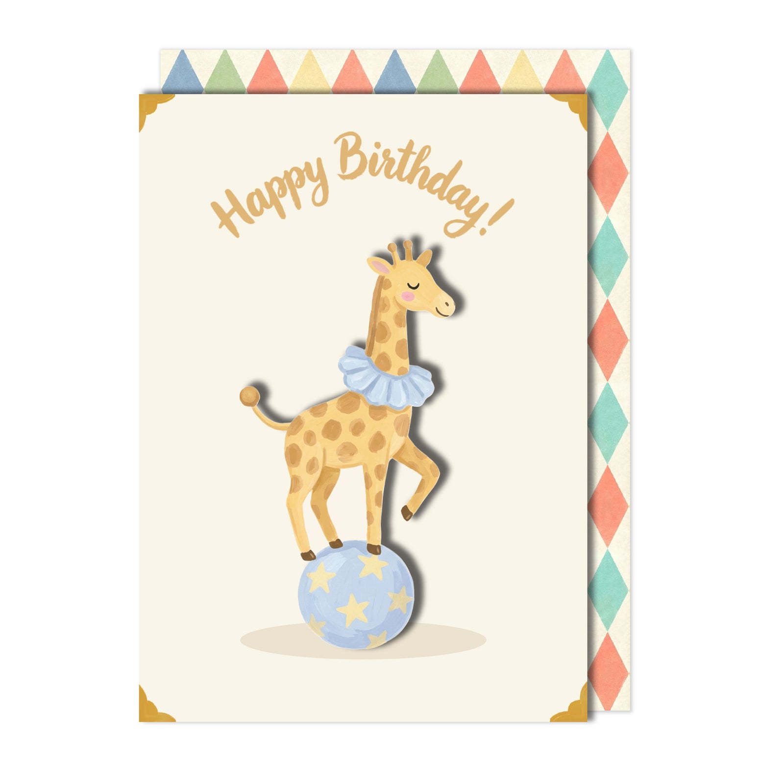 Birthday Giraffe Greeting Card | Premium UK Handmade Card