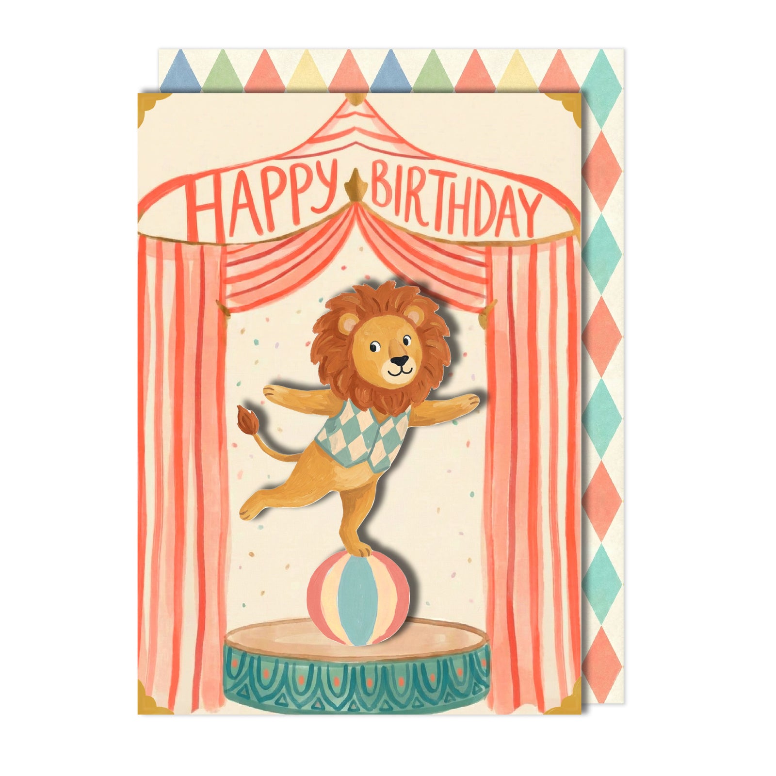 Birthday Lion Greeting Card | Premium UK Handmade Card