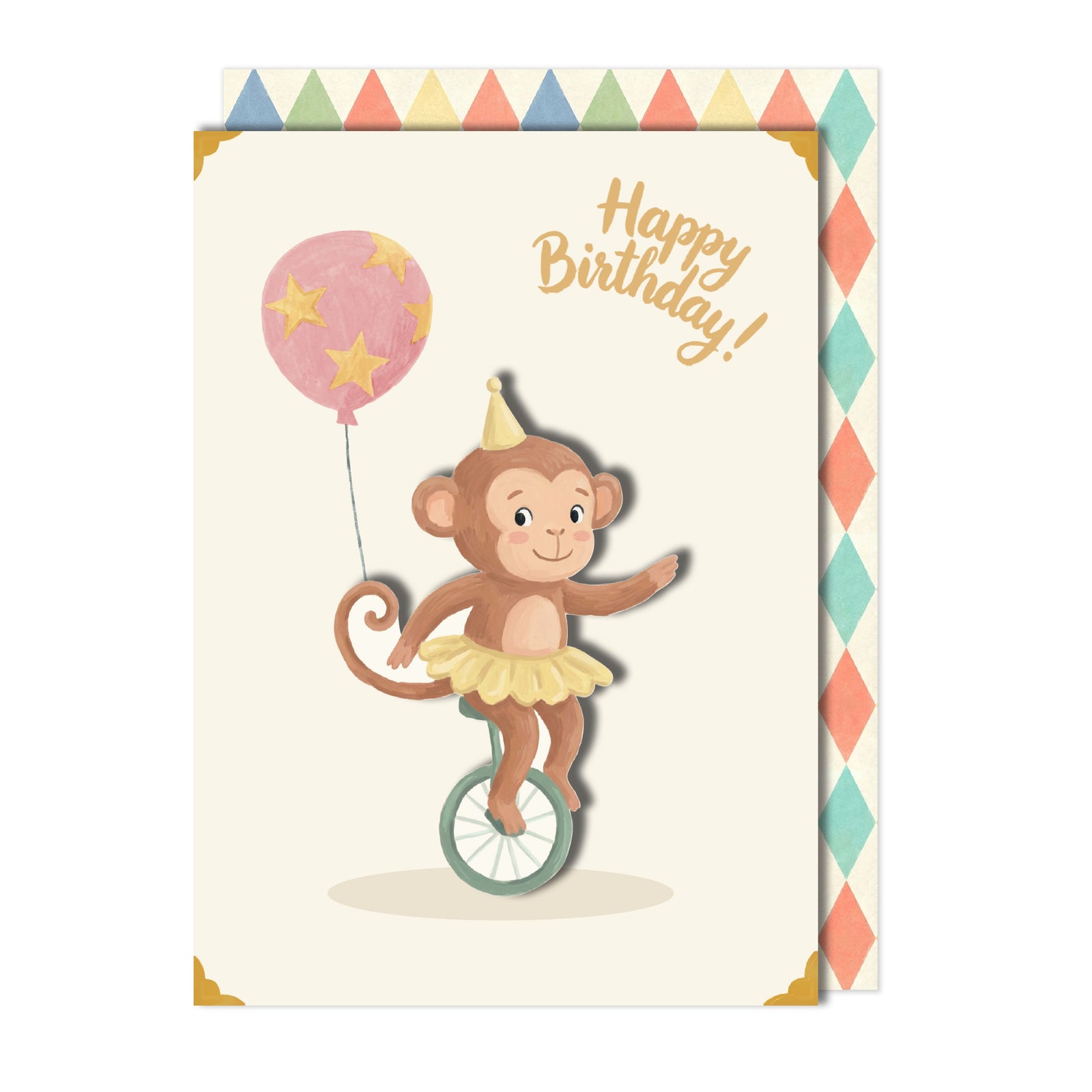 Birthday Monkey Greeting Card | Premium UK Handmade Card