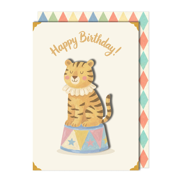 Birthday Tiger Greeting Card | Premium UK Handmade Card