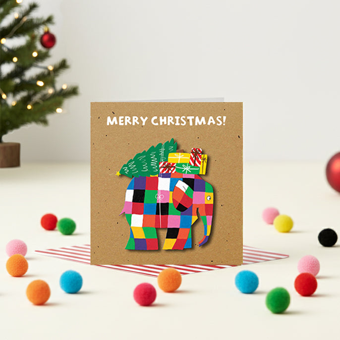 Elmer the Elephant, Have An Unforgettable Christmas | Handmade Greeting Card