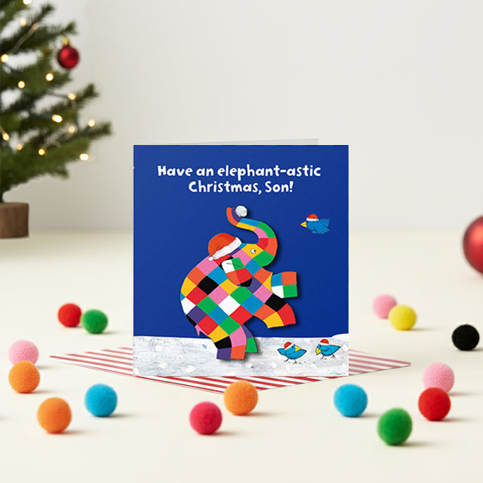 Elmer the Elephant-astic Christmas | Handmade Greeting Card