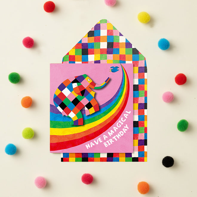 Have A Magical Birthday Elmer Rainbow