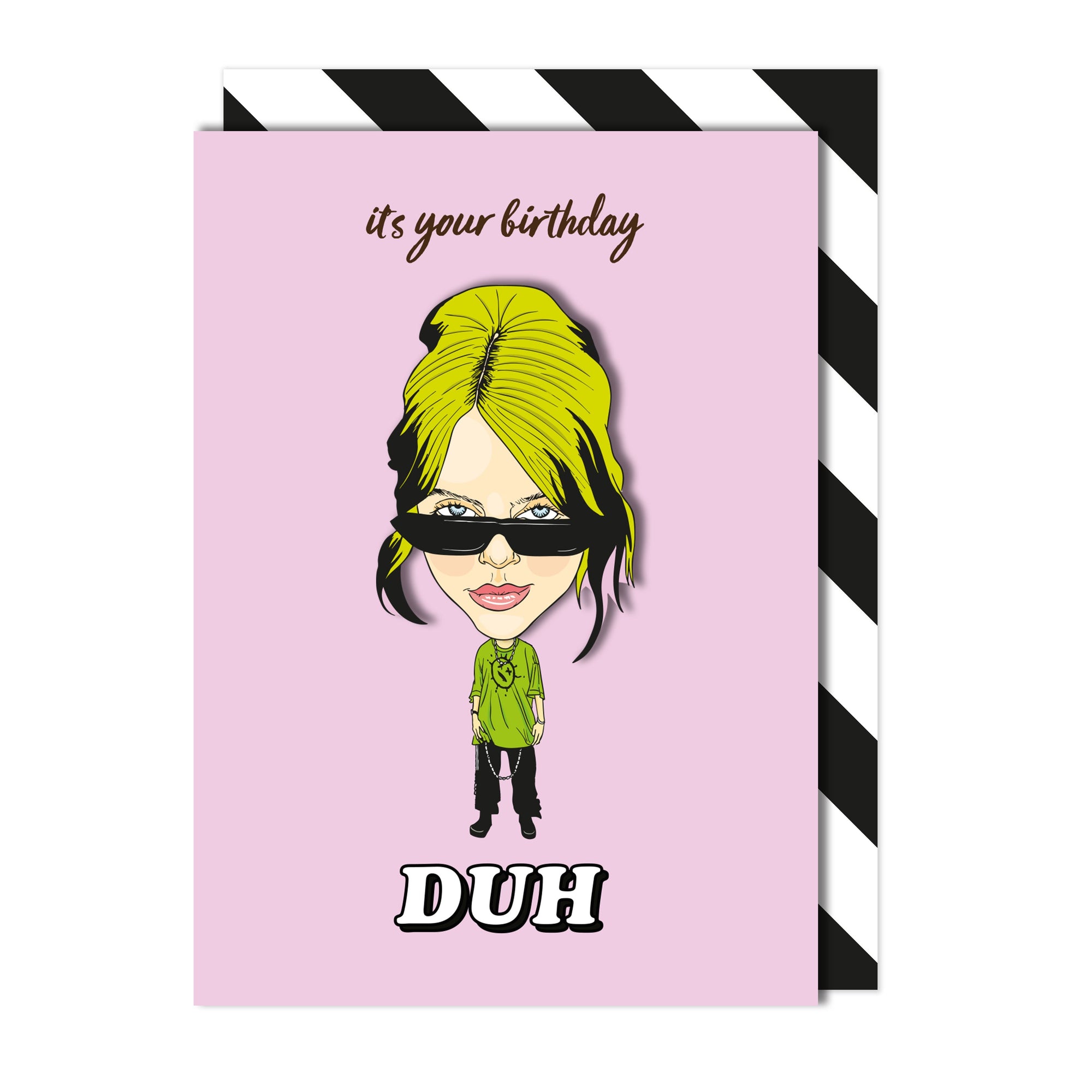 Billie Eilish Birthday Card - DUH