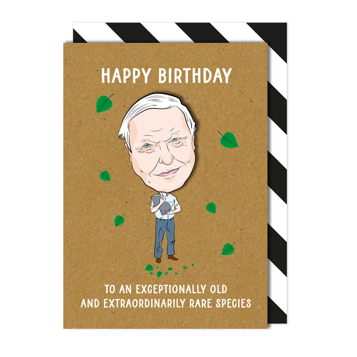 David Attenborough Birthday Card - Extraordinarily Rare Species  | Handmade Greeting Card