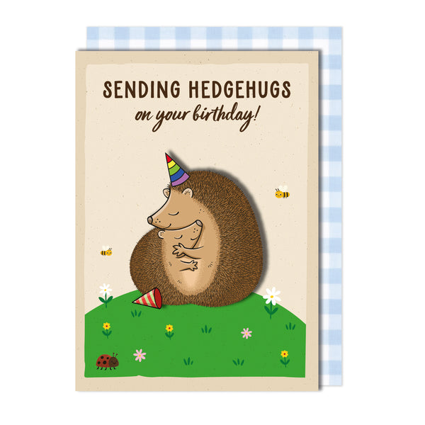 Handmade Cute Hedgehogs Birthday Card | Handmade Greeting Card