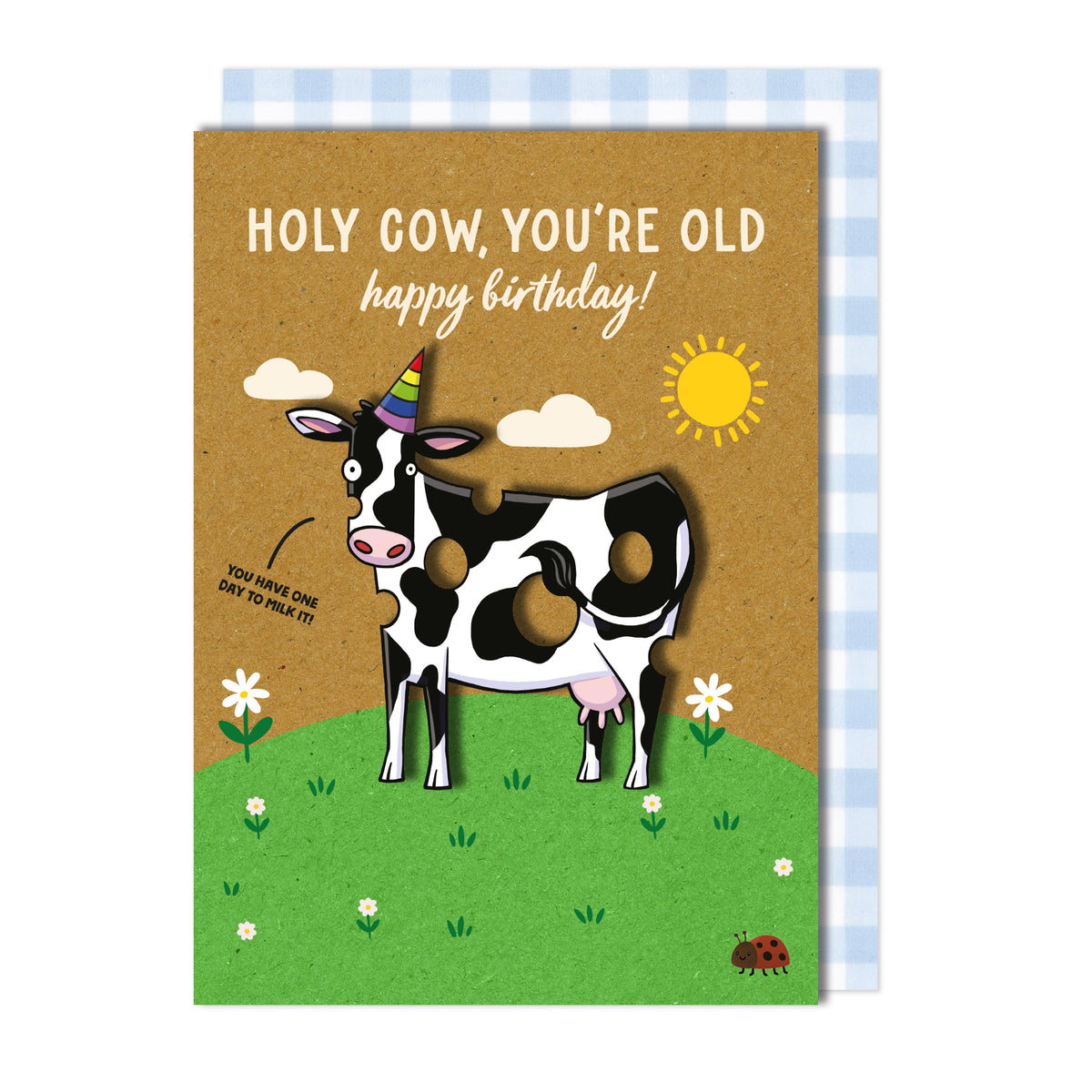 Handmade Holly Cow Birthday Card