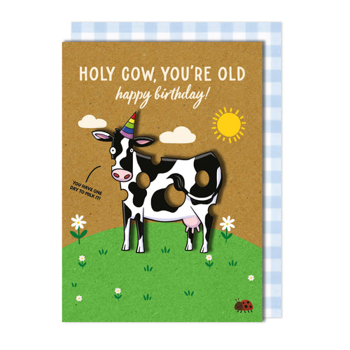 Handmade Holly Cow Birthday Card