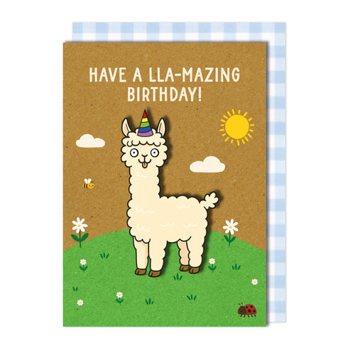 Handmade Funny Llama Birthday Card