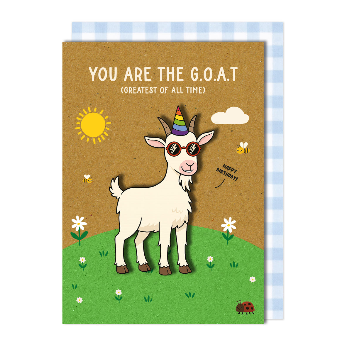 Handmade G.O.A.T Birthday Card | Handmade Greeting Card