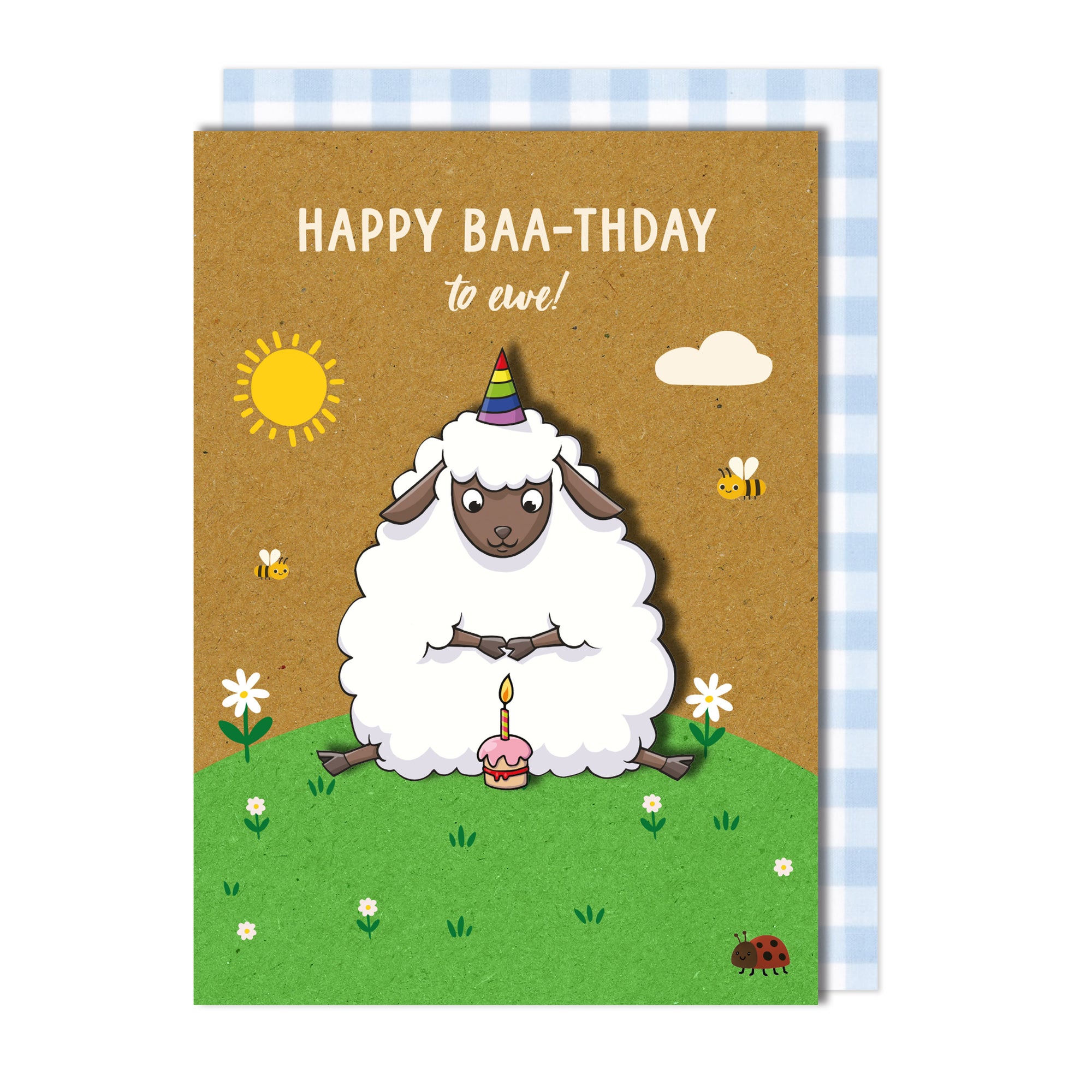 Handmade Sheep Birthday Card